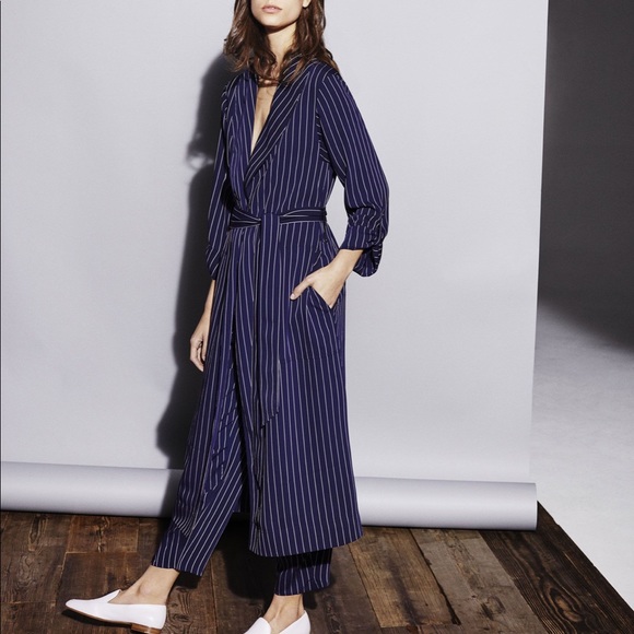 navy blue duster jacket